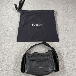 Botkier Valentina‎ Top Handle Satchel Crossbody Bag Black Leather & Dust Bag